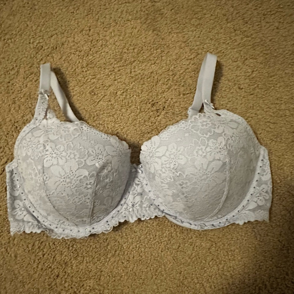 Victoria’s Secret Pink Light Blue Rhinestone Bra